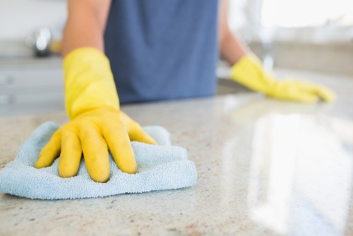 Eco-friendly carpet cleaning team focusing on recycling targets and reduced emissions